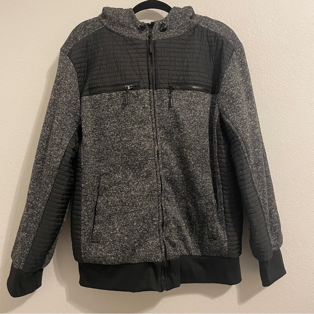 Rok Faux Sherpa Lined Mens Zip Up Jacket Size M